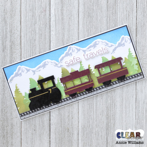 Alpine Train Card by Annie Williams for Clear Scraps - Final