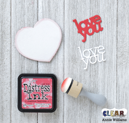 Valentine Heart Decor by Annie Williams for Clear Scraps - Finish Small Heart