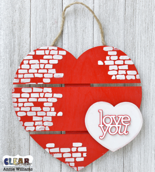Valentine Heart Decor by Annie Williams for Clear Scraps - Final