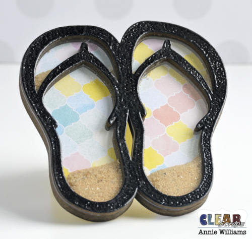 Vacation Shaker Magnets by Annie Williams for Clear Scraps - Flip Flop Detail