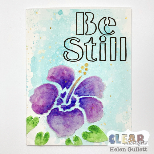 Clear_Scraps_Be_Still_Hibiscus_Mixed_Media_Card