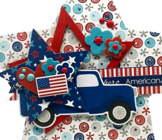 Clear_Scraps_Wooden Star_Patriotic Truck_close up 4