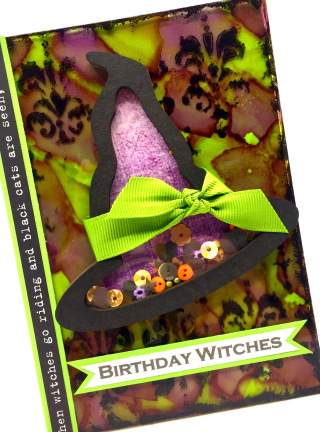 Clear_Scraps_Witch Hat Shaker_Birthday Witches Card_close up 2