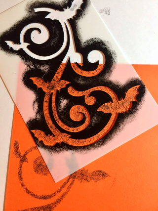 Clear_Scraps_Bat Stencil_Candy Cutie close up 1