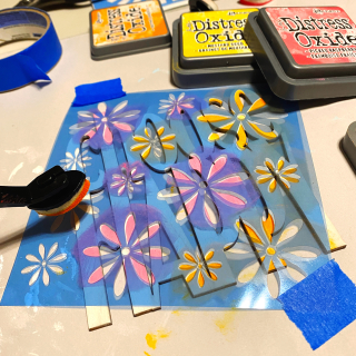 Clear_scraps_mason_jar_wood_shape_choose_happy_script_word_stencil_ink2