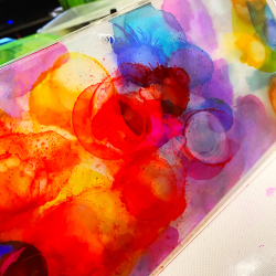 Clear _scraps_acrylic_slimline_mini_album_alcohol_ink_motivation_quotes_healthy_lifestyle_diet_tami_sanders - 13