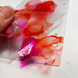 Clear _scraps_acrylic_slimline_mini_album_alcohol_ink_motivation_quotes_healthy_lifestyle_diet_tami_sanders - 14