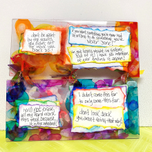 Clear _scraps_acrylic_slimline_mini_album_alcohol_ink_motivation_quotes_healthy_lifestyle_diet_tami_sanders - 2