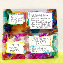 Clear _scraps_acrylic_slimline_mini_album_alcohol_ink_motivation_quotes_healthy_lifestyle_diet_tami_sanders - 3
