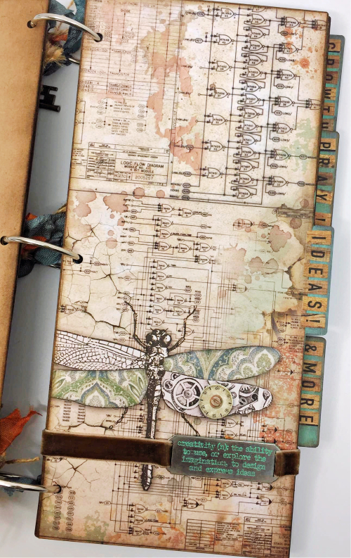 Clear_Scraps_Slimline Tab Album_Dreamer dragonfly(1)