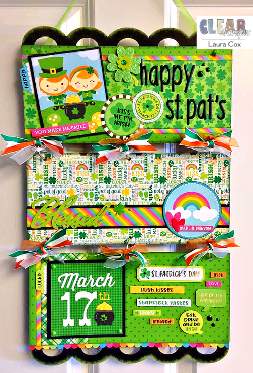 Clear_Scraps_Slimline Chipboard Album_Happy St. Pat's Decor copy
