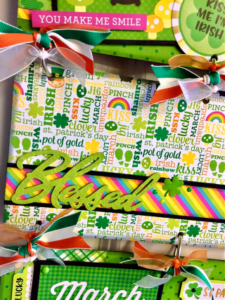 Clear_Scraps_Slimline Chipboard Album_Happy St. Pat's Decor close up 1(1)