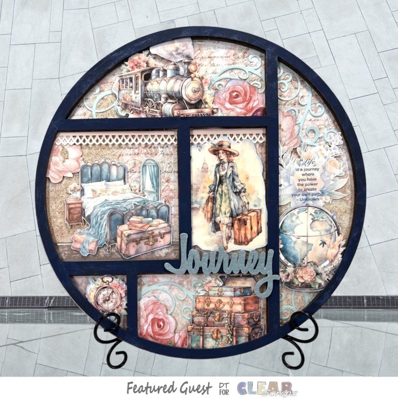 Clear_Scraps_ Circle_Printer_Tray_Frame_Chipboard Word Title