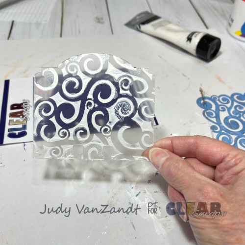 Clear-Scraps_Vintage_Acrylic_Memory Dex_Dividers_6 inch_ Swirl_Stencil