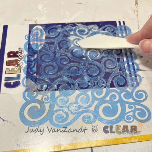 Clear-Scraps_Vintage_Acrylic_Memory Dex_Dividers_6 inch_ Swirl_Stencil