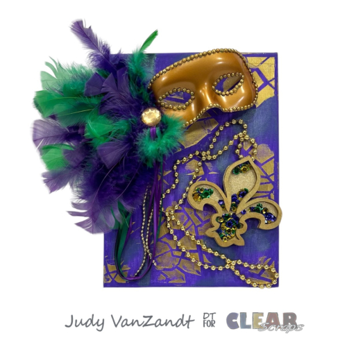 Clear_Scraps_Shattered Glass_Stencil_Fleur-de-lis_Chipboard_Shaker Clear_Scraps_Shattered Glass_Stencil_Fleur-de-lis_Chipboard_Shaker