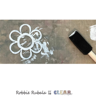 Clear Scraps flower shaker card 2