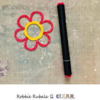 Clear Scraps flower shaker card 5