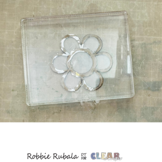 Clear Scraps flower shaker card 11