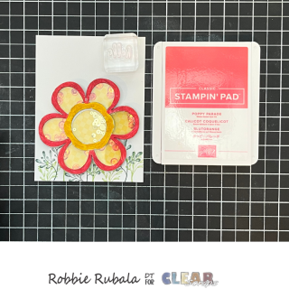 Clear Scraps flower shaker card 16