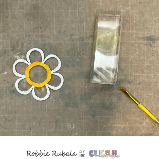 Clear Scraps blue flower card 3