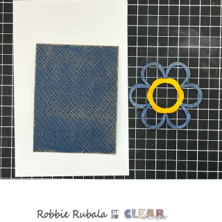 Clear Scraps blue flower card 7