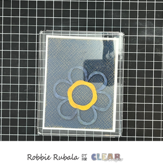 Clear Scraps blue flower card 9