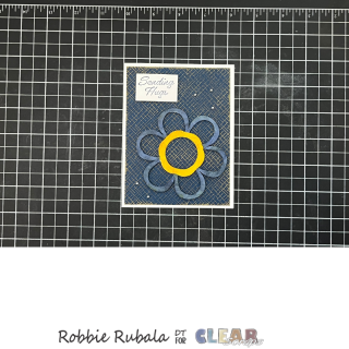 Clear Scraps blue flower card 10