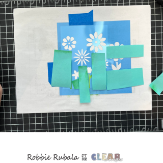 Clear Scraps stencil flowers card 5