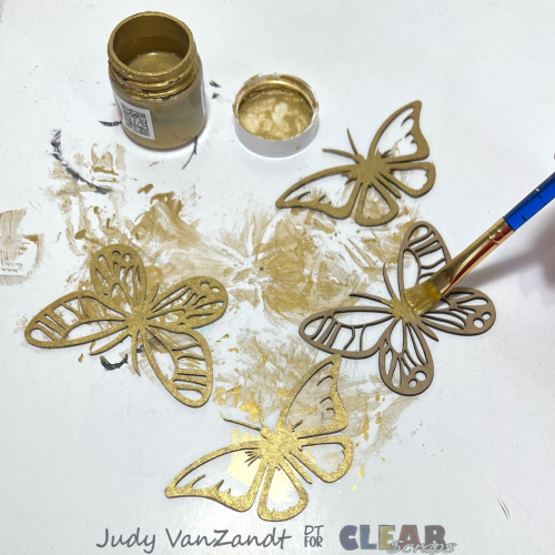 Clear_Scraps_Fancy Butterfly_Chipboard_Embellishment_Mini_Shaker_Flower