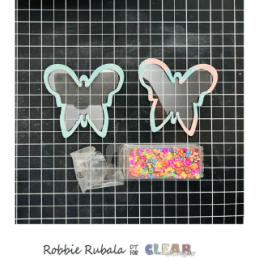 Clear Scraps butterfly shaker tag and bag 18