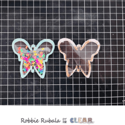 Clear Scraps butterfly shaker tag and bag 19