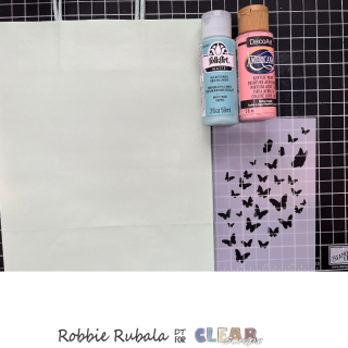 Clear Scraps butterfly shaker tag and bag 24