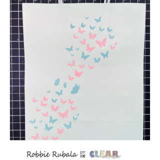 Clear Scraps butterfly shaker tag and bag 25