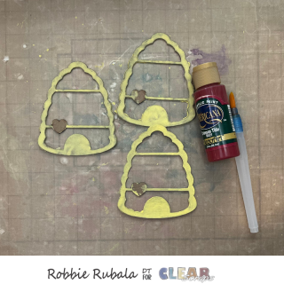 Clear Scraps bee and hive sun catchers 20