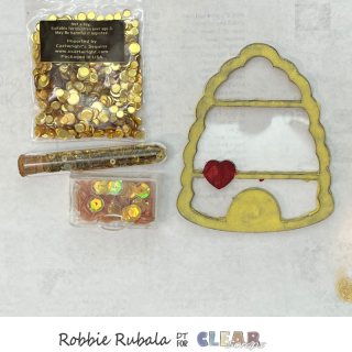 Clear Scraps bee and hive sun catchers 23