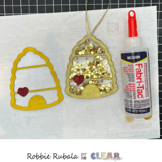 Clear Scraps bee and hive sun catchers 24