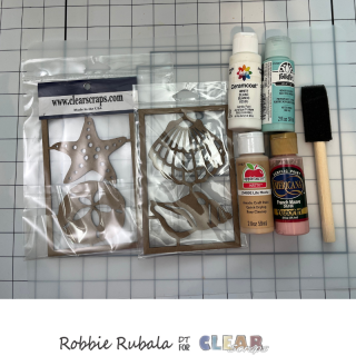 Beachy Scrapbook Display