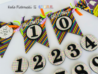 Katie Piotrowski Halloween Countdown Advent Banner numbers closeup