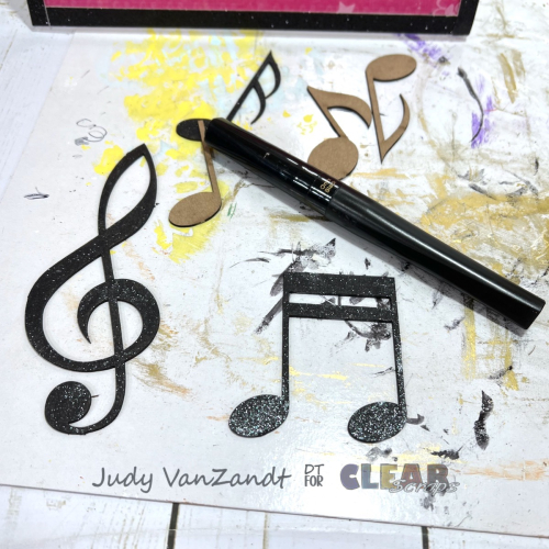 Clear_Scraps_Treble Clef_Chipboard_Embellishment_Music Note