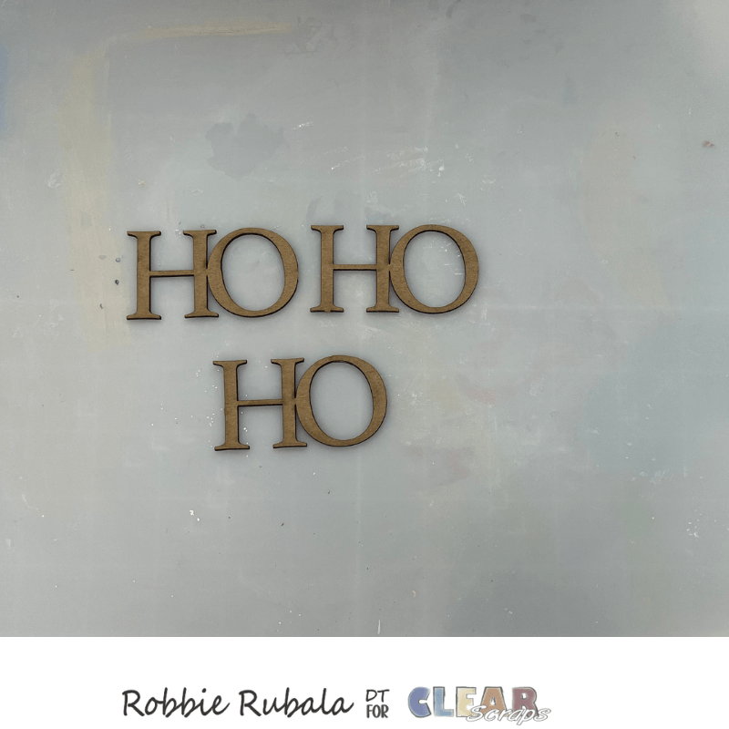 Clear Scraps Bell Bulbs and Ho Ho Ho scrapbook page