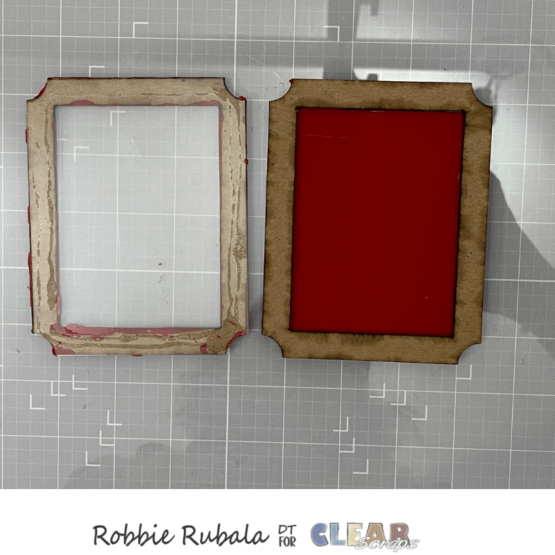 Clear Scraps mini shaker rectangle tag