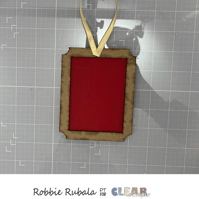 Clear Scraps mini shaker rectangle tag