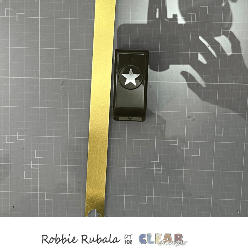 Clear Scraps mini shaker rectangle tag