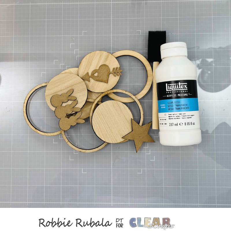 Clear Scraps Mason Jar wooden covers treat holder