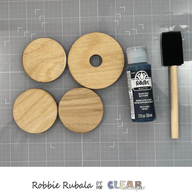 Clear Scraps Mason Jar wooden covers treat holder