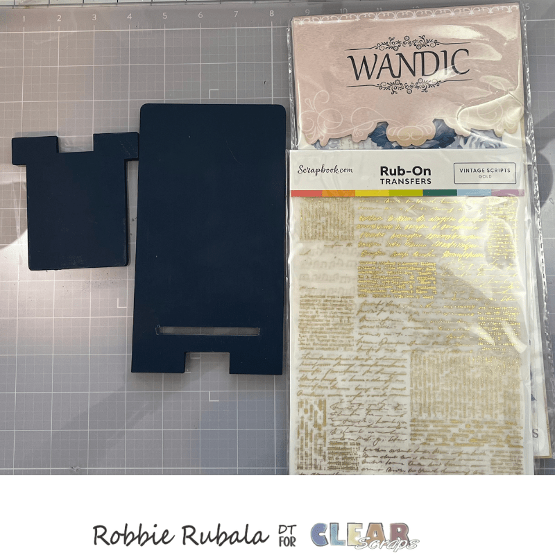 Notepad holder using Clear Scraps phone stand