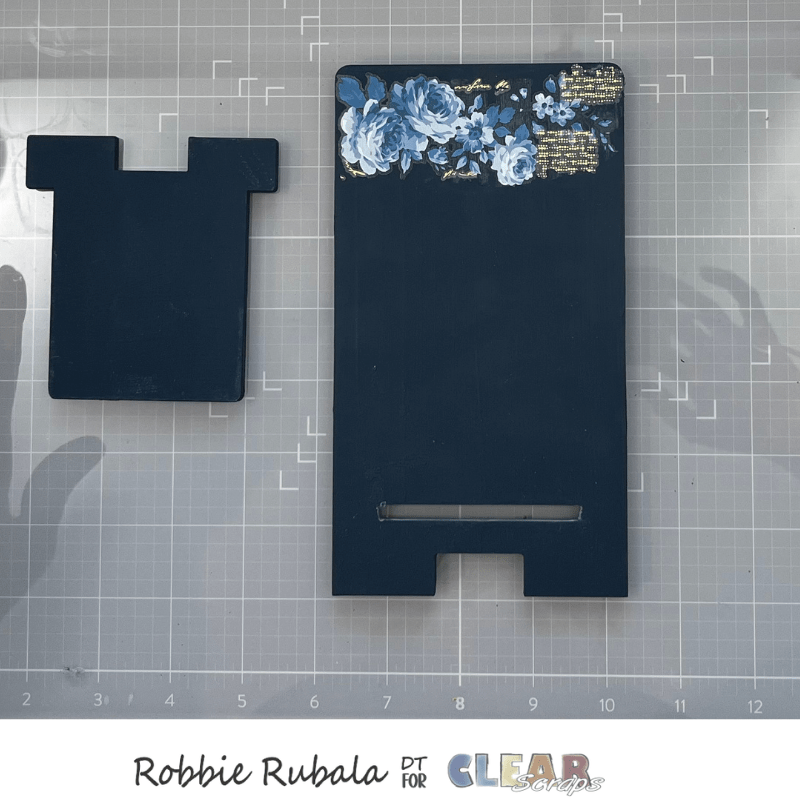 Notepad holder using Clear Scraps phone stand