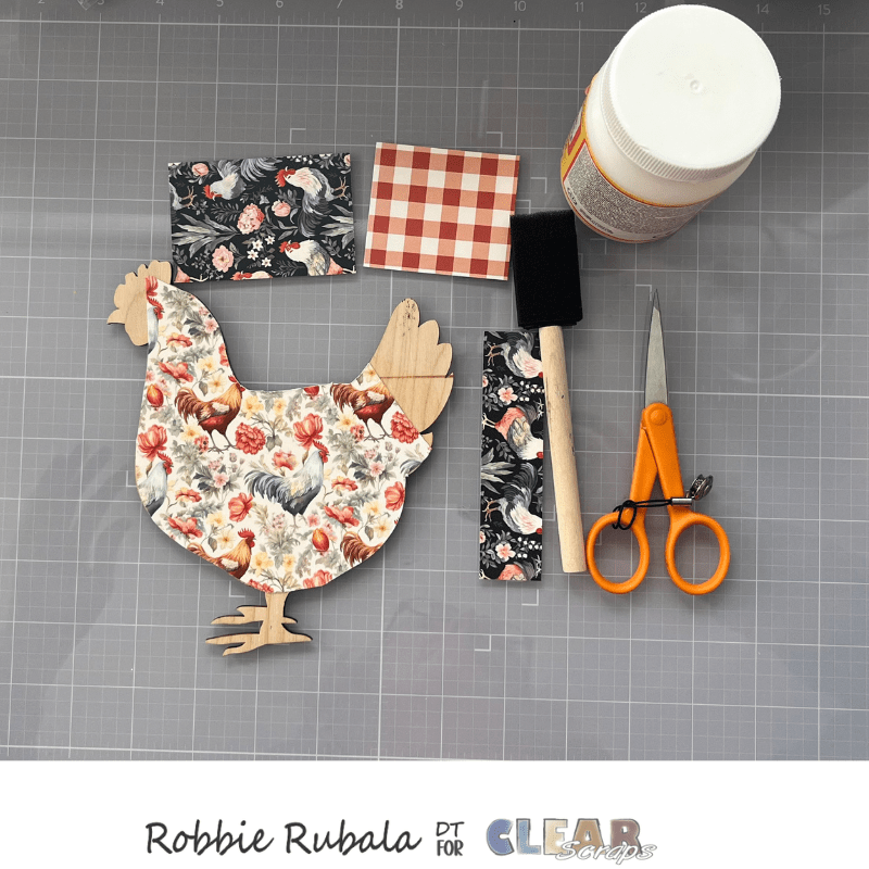 Shiplap chicken from Clear Scraps