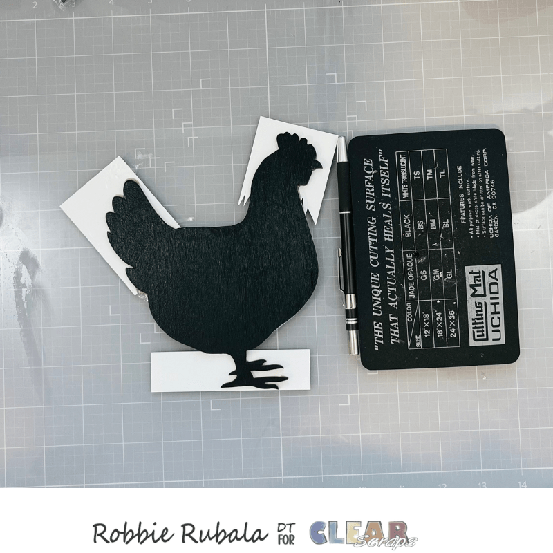 Shiplap chicken from Clear Scraps